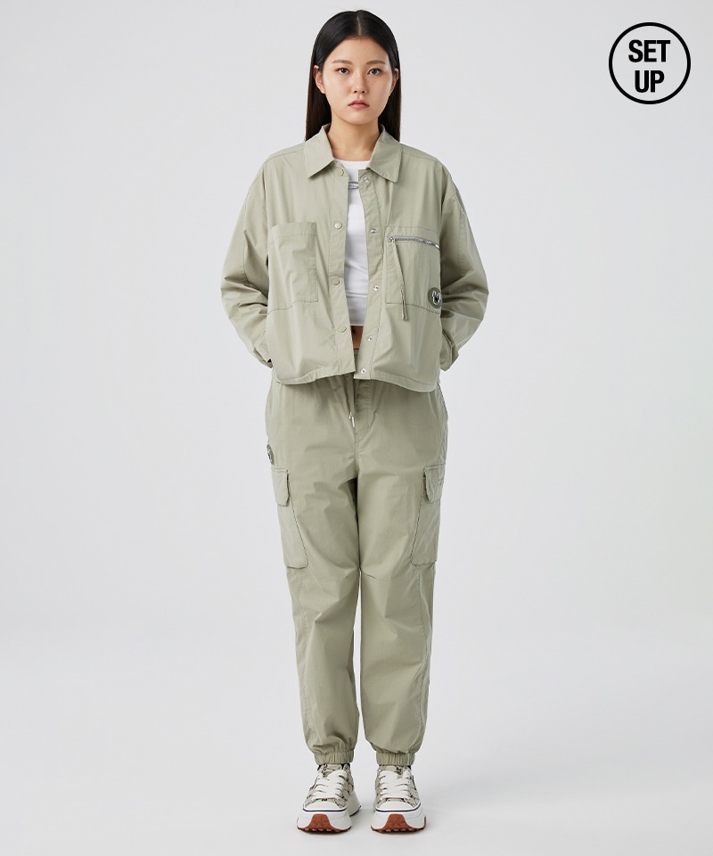 [SETUP] 여성) 라독 실리콘와펜 셔켓 + 조거팬츠