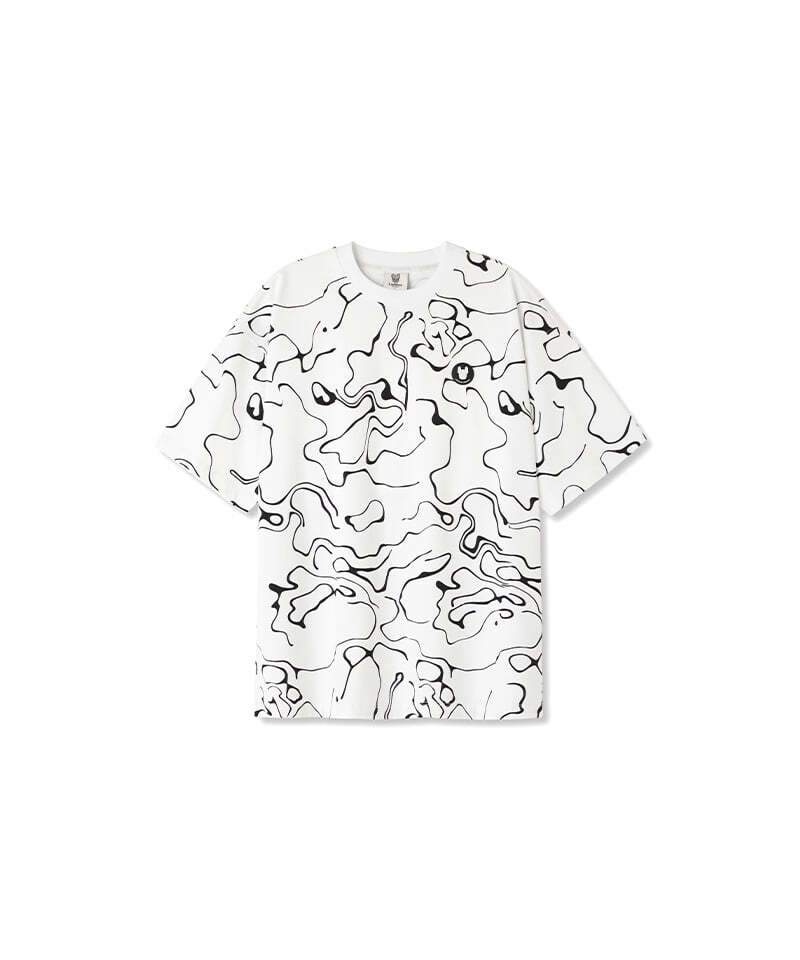 라독 라인 아트웍 반팔 티셔츠